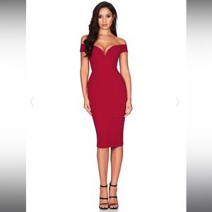 ELENA MIDI IN RUBY COLOR